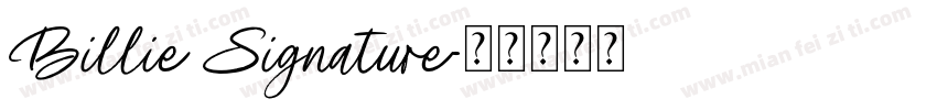 Billie Signature字体转换